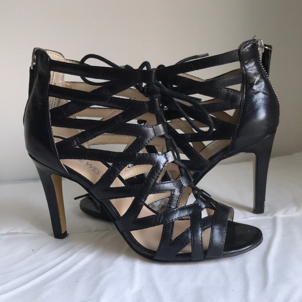 Elegant Black Strappy Heels